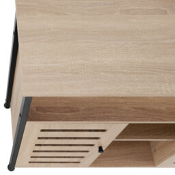 Tectake Sideboard Warrington - 2 Large Shelves, 3 Storage Compartments, 100 X 37 X 82 Cm 100 Cm - Industrial Wood Light, Oak Sonoma - thumbnail 4