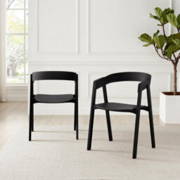 Furniturebox Uk Leif Black Wooden Rectangular Extending Table & 4 Masa Black Dining Chairs - thumbnail 8