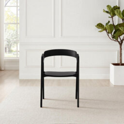 Furniturebox Uk Leif Black Wooden Rectangular Extending Table & 4 Masa Black Dining Chairs - thumbnail 9