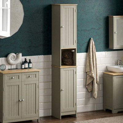 Lassic Bath Vida Priano Grey 2 Door Tall Bathroom Cabinet - image 1