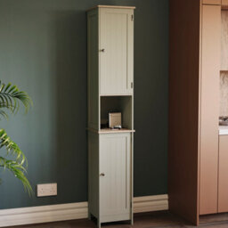 Lassic Bath Vida Priano Grey 2 Door Tall Bathroom Cabinet - thumbnail 5