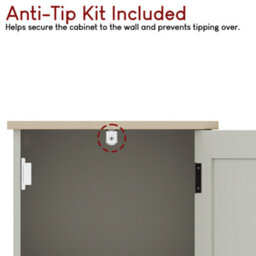 Lassic Bath Vida Priano Grey 2 Door Tall Bathroom Cabinet - thumbnail 8