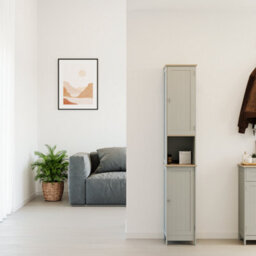 Lassic Bath Vida Priano Grey 2 Door Tall Bathroom Cabinet - thumbnail 6
