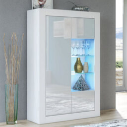 Modern Sideboard Display Cabinet Cupboard Tv Stand Living Room High Gloss Doors - White - thumbnail 3