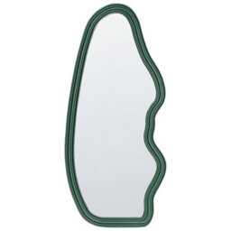Beliani Wall Mirror Rocles 68 Cm 160 Cm Dark Green - thumbnail 1