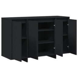 Berkfield Black Sideboard Black Engineered Wood 120 X 41 X 75 Cm - thumbnail 5