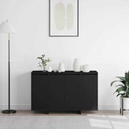 Berkfield Black Sideboard Black Engineered Wood 120 X 41 X 75 Cm - thumbnail 4