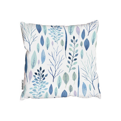 Andrew Lee Blue Watercolour Floral Elements (Outdoor Cushion) / 45Cm X 45Cm - image 1