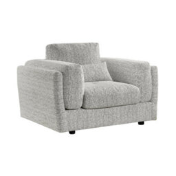 Furnishings For Less UK Bali Modern Single Seater Armchair Chenille Fabric Grey - thumbnail 6