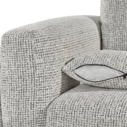 Furnishings For Less UK Bali Modern Single Seater Armchair Chenille Fabric Grey - thumbnail 5