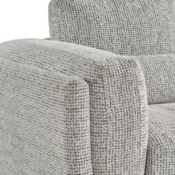 Furnishings For Less UK Bali Modern Single Seater Armchair Chenille Fabric Grey - thumbnail 4