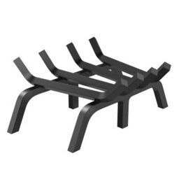 18 Inch Fireplace Log Grate Powder-Coated Steel Wood Burning Rack Holder - thumbnail 1