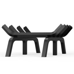 18 Inch Fireplace Log Grate Powder-Coated Steel Wood Burning Rack Holder - thumbnail 4