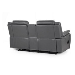 Furnishings For Less UK Orlando Leather Grey Electric Reclining 2 Seater Centre Console - thumbnail 5