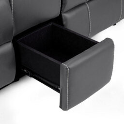 Furnishings For Less UK Orlando Leather Grey Electric Reclining 2 Seater Centre Console - thumbnail 9