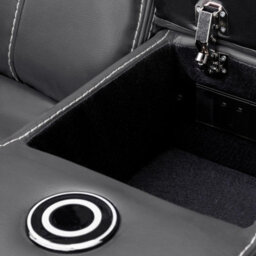 Furnishings For Less UK Orlando Leather Grey Electric Reclining 2 Seater Centre Console - thumbnail 8