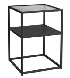Hallowood Furniture Bewdley Small Side Table With Glass Top - thumbnail 2