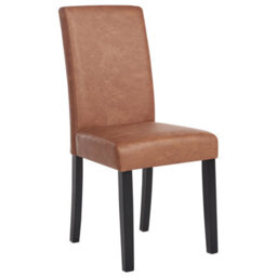 Beliani Set Of 2 Dining Chairs Broadway Faux Leather Golden Brown - thumbnail 4