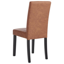 Beliani Set Of 2 Dining Chairs Broadway Faux Leather Golden Brown - thumbnail 5