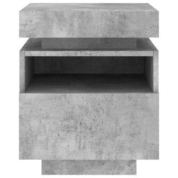 Berkfield Bedside Cabinet With Led Lights Concrete Grey 40X39X48.5 Cm - thumbnail 7