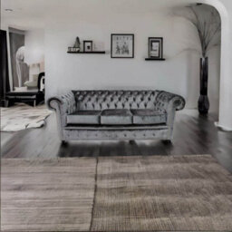 Chesterfield Handmade 3 Seater Sofa Settee Boutique Storm Black Velvet Fabric In Classic Style - thumbnail 4