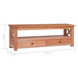Berkfield Tv Cabinet 115X30X40 Cm Solid Mahogany Wood - thumbnail 8
