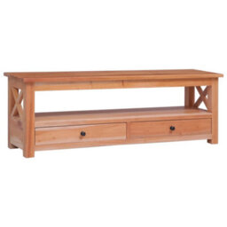 Berkfield Tv Cabinet 115X30X40 Cm Solid Mahogany Wood