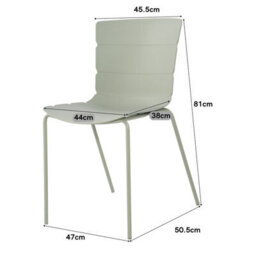 Core Products Aspen White 120Cm Rectangular Table And 4 Bali Sage Green Moulded Plastic Chairs - thumbnail 4