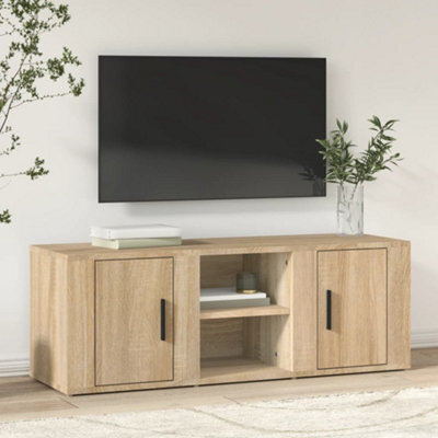 Berkfield Tv Cabinet Sonoma Oak 100X31.5X35 Cm Engineered Wood - image 1