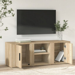 Berkfield Tv Cabinet Sonoma Oak 100X31.5X35 Cm Engineered Wood - thumbnail 3