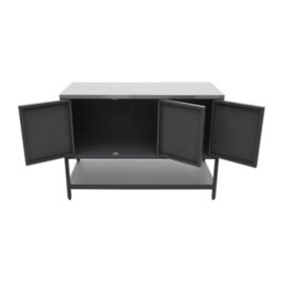 Sweeek - Outdoor Kitchen In Black Steel, 3 Doors, 1 Shelf L120Cm - Naxos - thumbnail 7