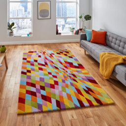 Prism Pr101 Geometric Wool Rugs In Multicolour - 150X230Cm - thumbnail 1