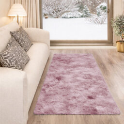 Aspire Homeware Non-Slip Tie Dye Pink Shaggy Rug Soft Fluffy, Floor And Kitchen Rug, (L)110Cm X (W)60Cm - thumbnail 6