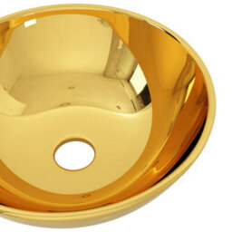 Berkfield Wash Basin 28X10 Cm Ceramic Gold - thumbnail 4