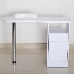 Living And Home Professional Manicure Table Nail Technician Beauty Salon Tech Station Nail Table Storage Desk With 3 Storage Drawer - thumbnail 2