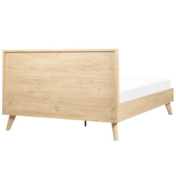 Beliani Bed Rattan Monpazier 140 X 200 Cm (Eu Double) Light Brown - thumbnail 6