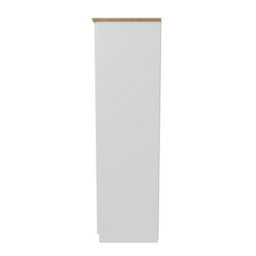 Lancaster 2 Door Wardrobe In Cream & Oak (Ready Assembled) - thumbnail 3