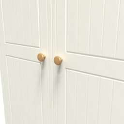 Lancaster 2 Door Wardrobe In Cream & Oak (Ready Assembled) - thumbnail 7