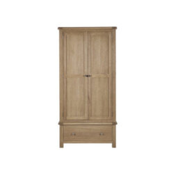 Julian Bowen Memphis Limed Oak 2 Door 1 Drawer Wardrobe - thumbnail 7