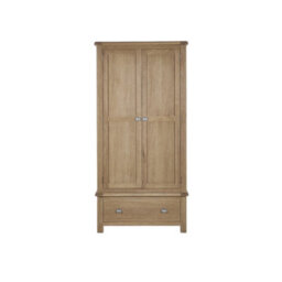 Julian Bowen Memphis Limed Oak 2 Door 1 Drawer Wardrobe - thumbnail 8