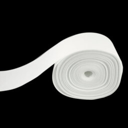 Neel Blue 100mm Wide Curtain Tape Without Hole, White Cotton Polyester Drapery Roll, 50 Metres