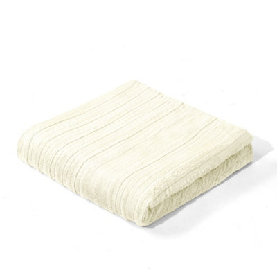 Living And Home Off-White Rabbit Fur Plush Three-Piece Single Bed Bedding Set - image 1