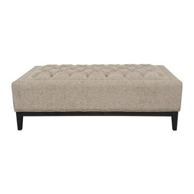 Buttercup Farm Theodore Buttoned Xl Ottoman - Wood/foam/poly/metal - L75 X W140 X H48 Cm - Dark Taupe - image 1