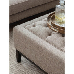 Buttercup Farm Theodore Buttoned Xl Ottoman - Wood/foam/poly/metal - L75 X W140 X H48 Cm - Dark Taupe - thumbnail 2