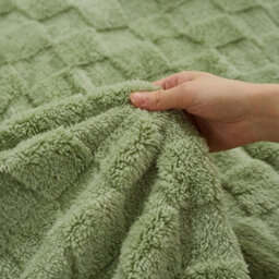 Living And Home Checkered Soft Warm Reversible Checkered Throw Blanket Green 100Cm W X 150Cm D Living Room Bedroom Patio - thumbnail 8