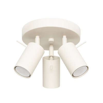 Luminosa Lighting Luminosa Ring Modern Ceiling Spotlight Cluster 3 Light Beige - image 1