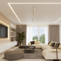 Luminosa Lighting Luminosa Ring Modern Ceiling Spotlight Cluster 3 Light Beige - thumbnail 8