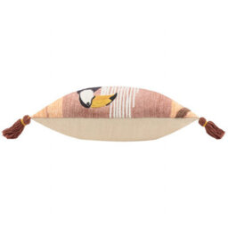 Wylder Treetop Toucan Embroidered Feather Rich Cushion - thumbnail 3