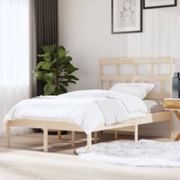 Berkfield Bed Frame Solid Wood Pine 120X200 Cm - thumbnail 1