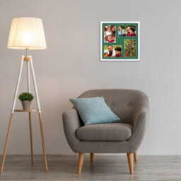 AK Frames 12X12 White Sleek Multi Photo Frame With Emerald Mount - Holds 4 Apertures (4X) 6X4 Photos - thumbnail 3